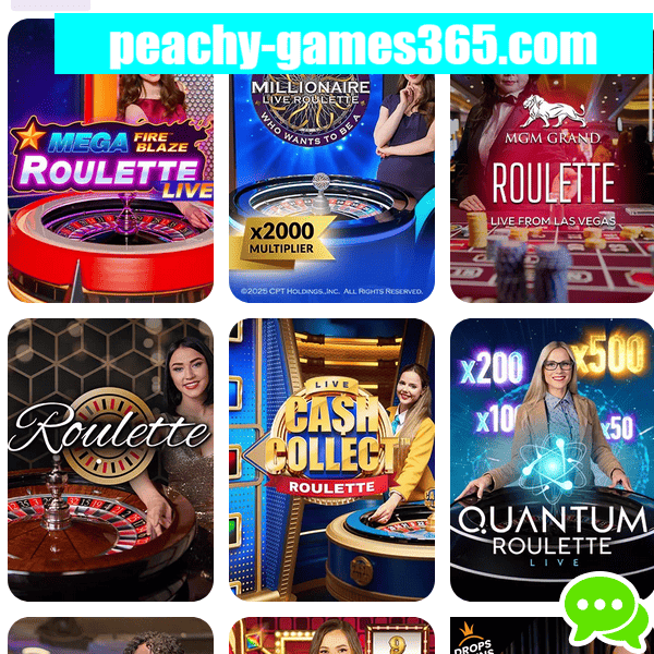 Peachy Games live roulette grid 1